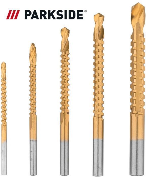 Parkside Zestaw Wierteł Frezujących Do Drewna Hss 3-4-5-6-8 Mm 5 El.