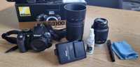 Lustrzanka Nikon D3100 + 2 obiektywy + dodatki