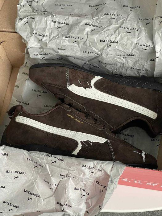 ТОП! Puma Speedcat Suede Balenciaga Brown/Black/Pink 36 37 38 39 40 41
