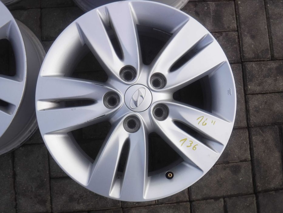 4x Alufelgi Hyundai 16" 6J ET51 5x114,3