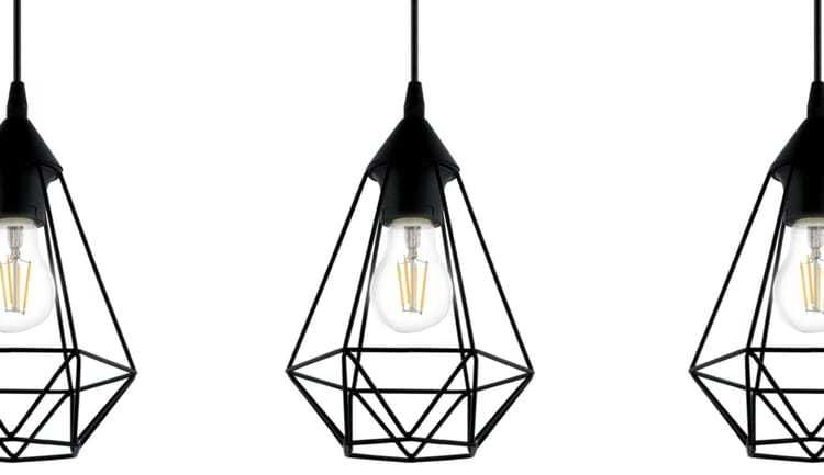Candeeiro de Teto Suspenso 3 Luzes Rose Gold
