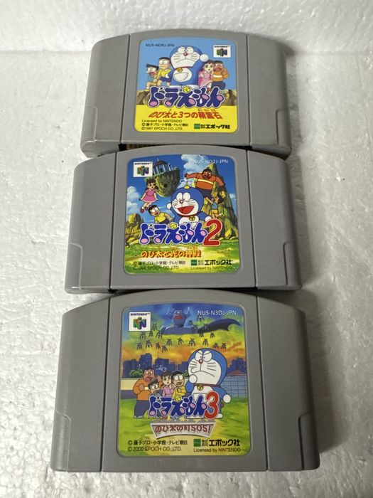 Doraemon 1 2 3 - trzy czesci na Nintendo 64 - wersja japonska NTSC-J