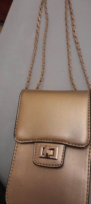 Mala pequena /em dourado