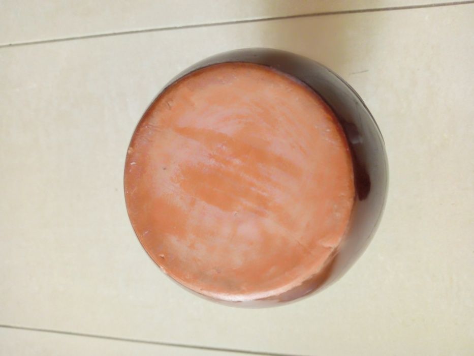 Wazon ceramiczny gliniany brązowy