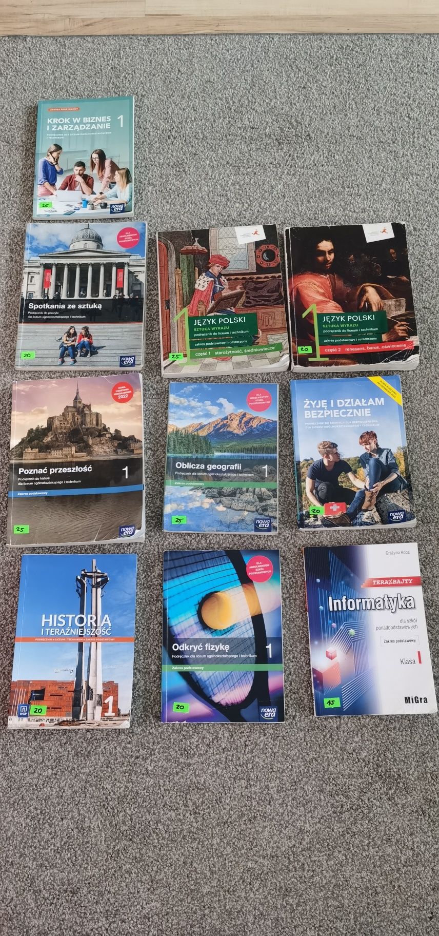 Książki do 1 klasy liceum i technikum