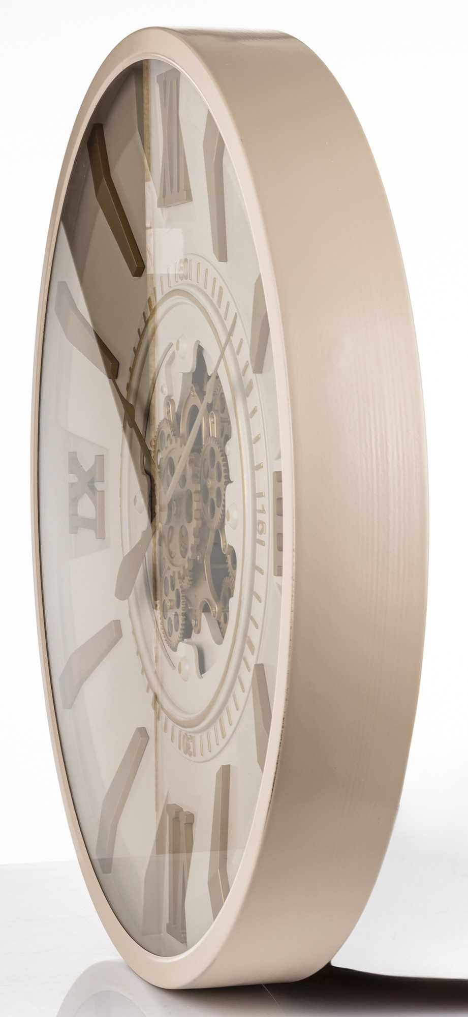 Stylowy Elegancki Złoty Okrągły Duży Zegar Ścienny 80 cm 180459