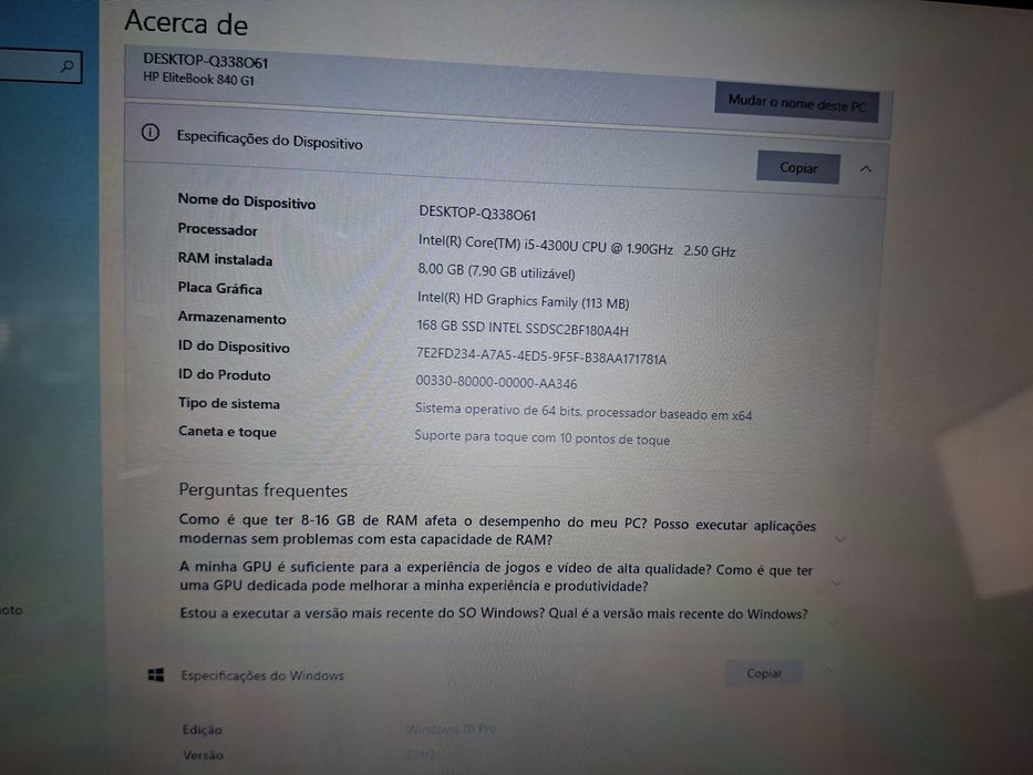 Computador portátil HP