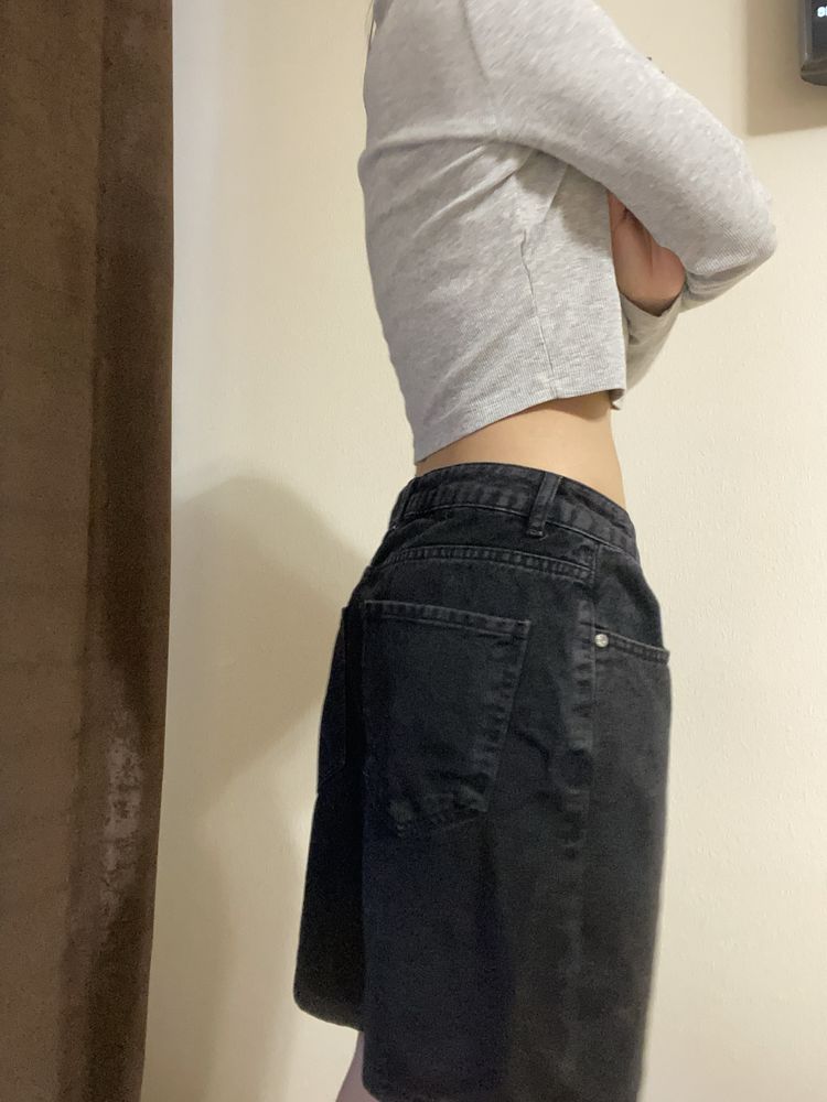 Чорні baggy шорти, широкі, в стилі y2k