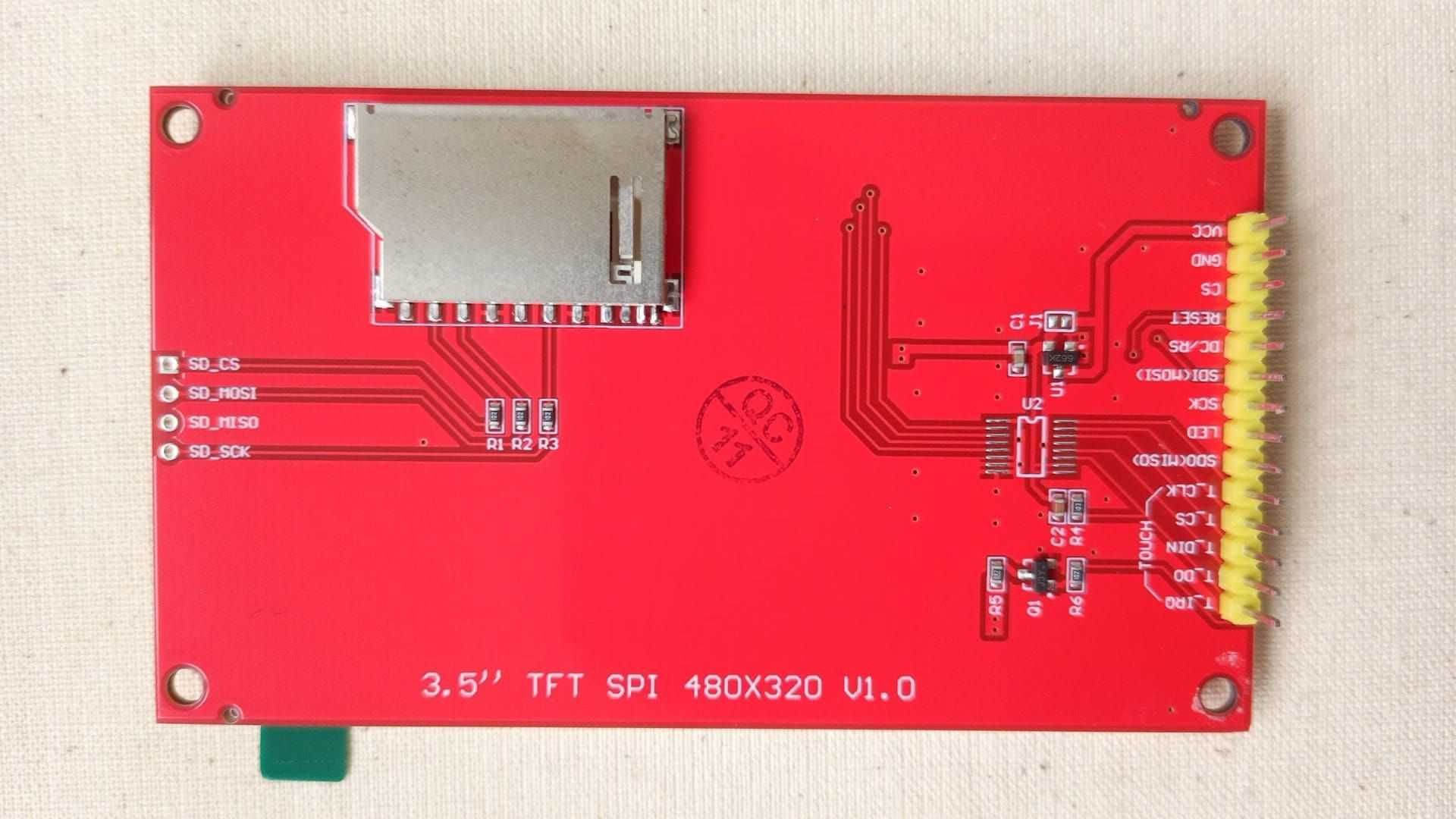 Arduino STM32 цветной дисплей 3,95" 320x480 ILI9488 SPI без тач скрина