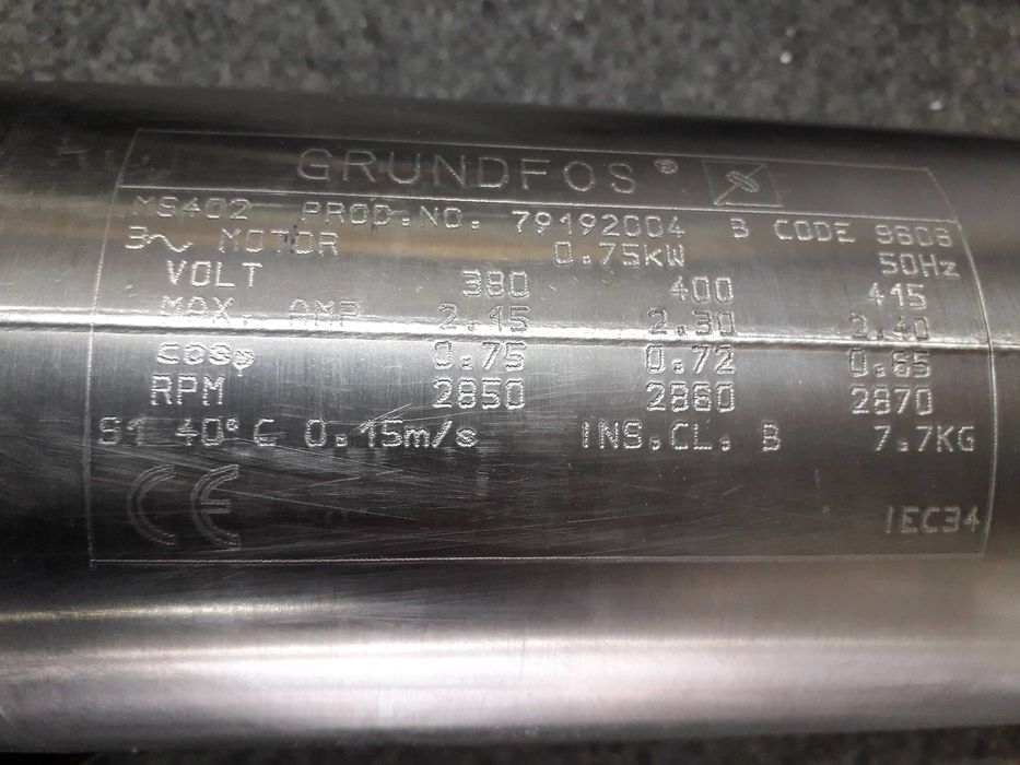 Bomba Submersível p/furo marca Grundfos Modelo SP 5A-B, 0,75Kw, 380v