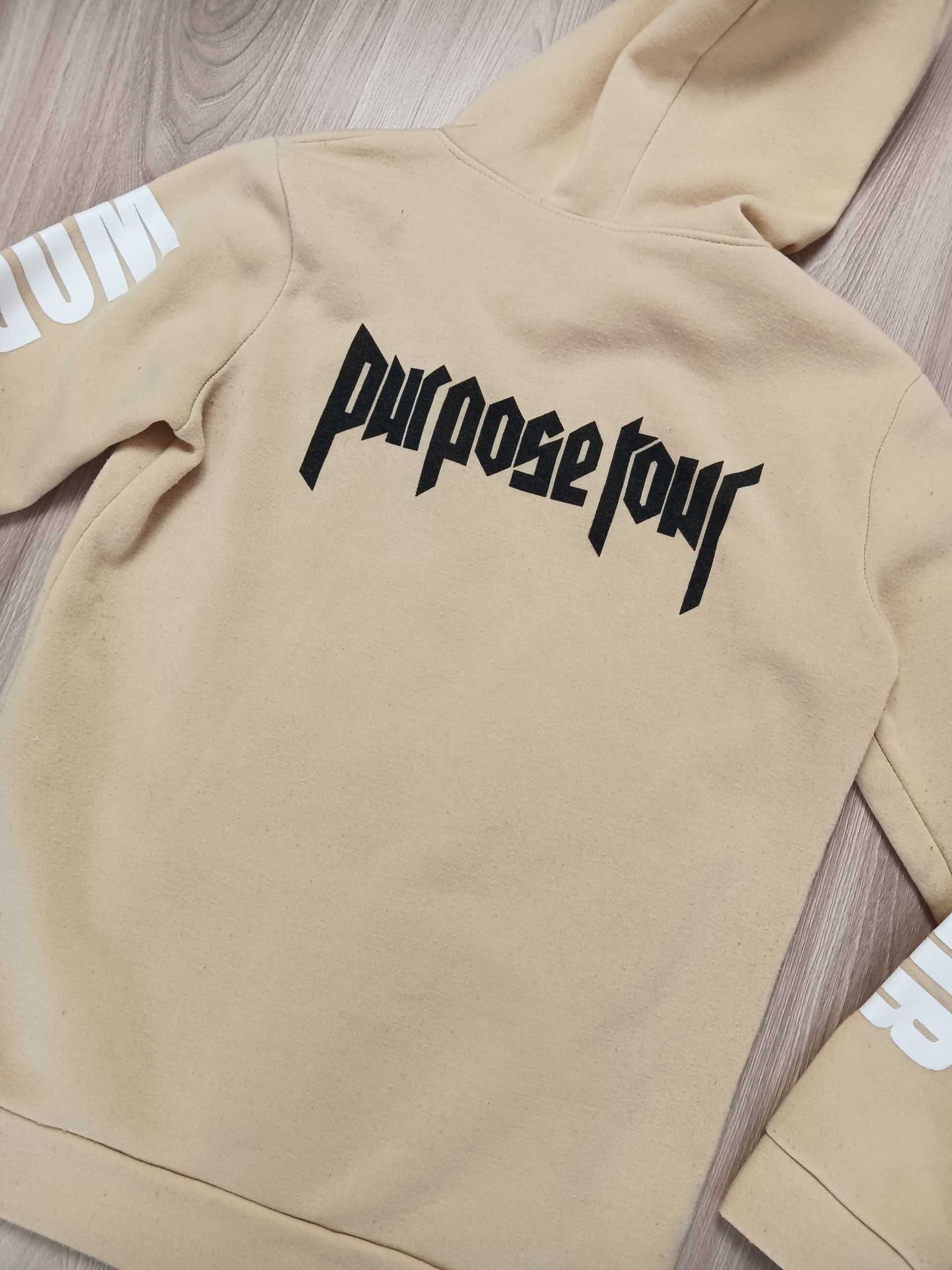 Bluza z kapturem beżowa Justin Bieber Purpose World Tour