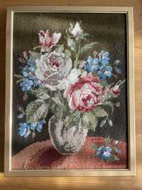 Gobelin obraz ręcznie haftowany hand made