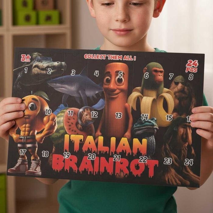 Новорічний адвент календар 24 колекційних фігурок з мемів Брейнрот