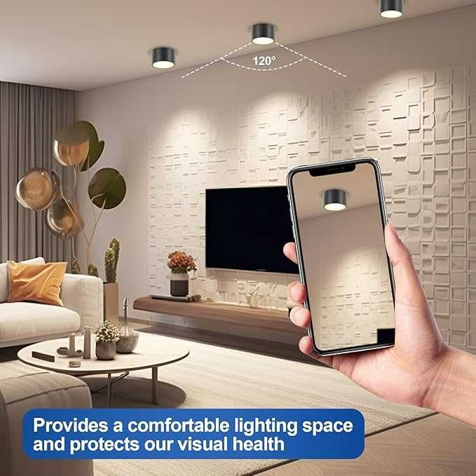 Zestaw 4 lamp LED 220-240V średnica 95x55mm neutralna biel 4000K 660lm