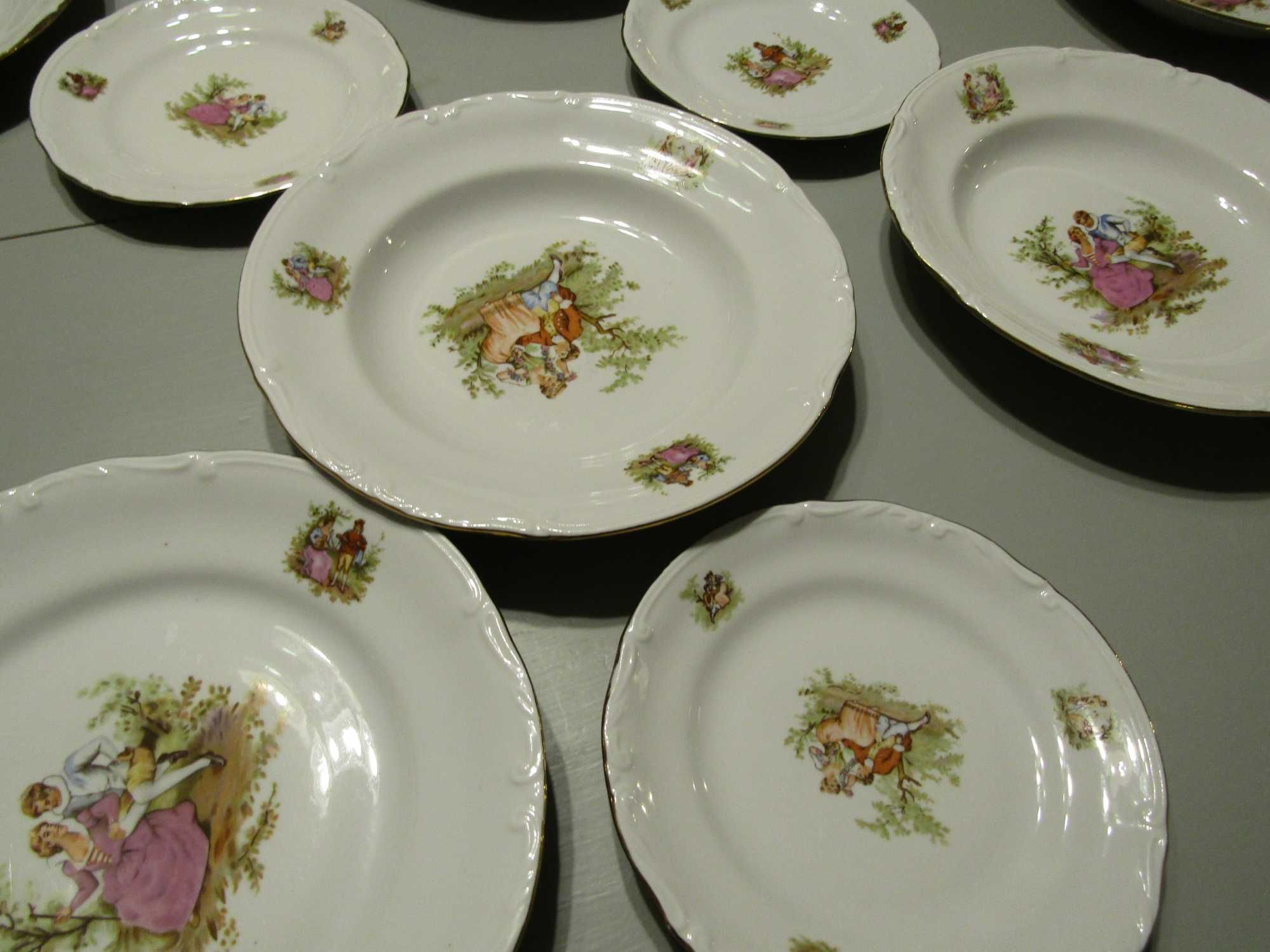 porcelana Chodzież Telimena z mandoliną miłość wiedeńska 21 sztuk