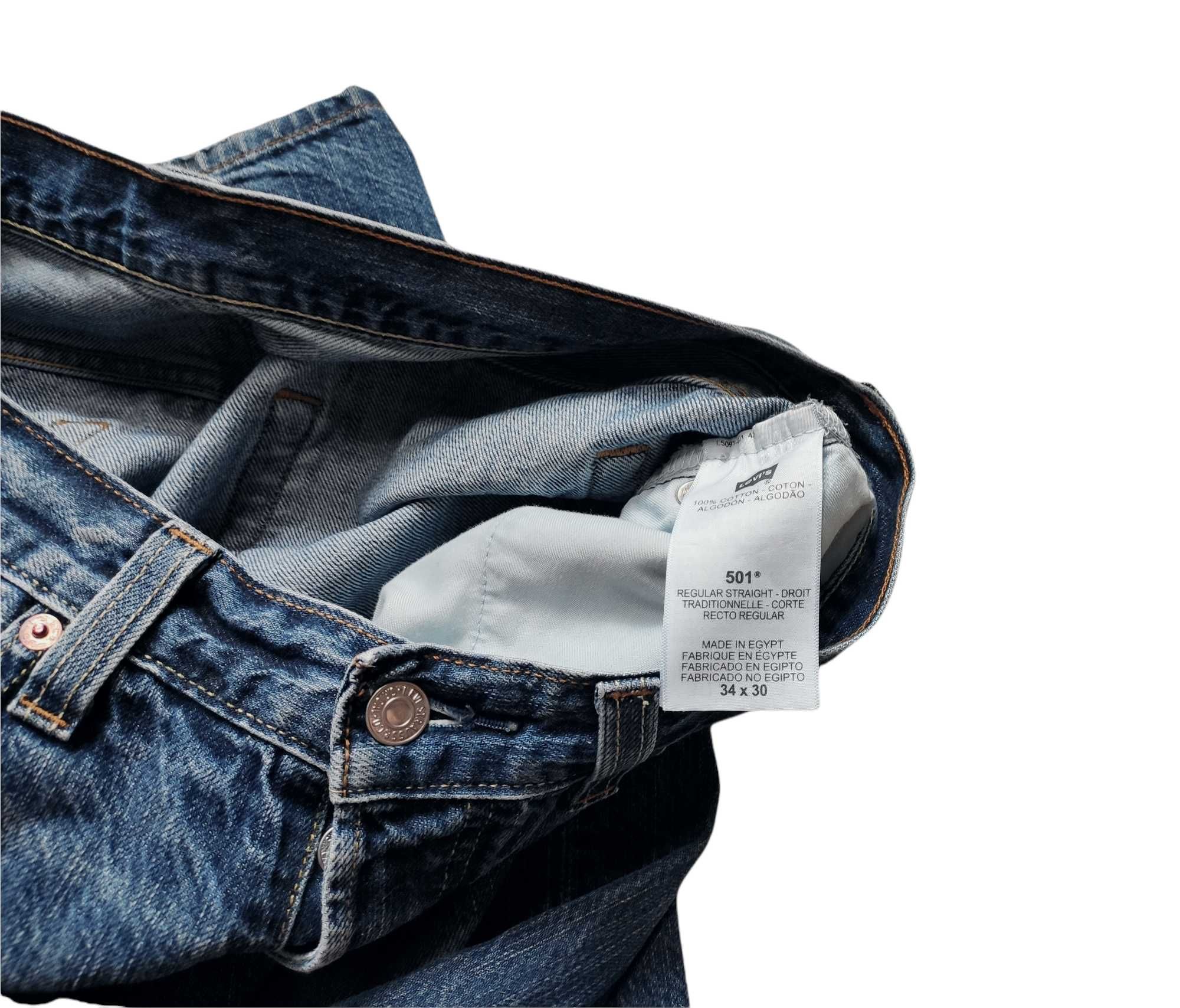 Levi's 501 W34/L30, spodnie jeansowe, stan bardzo dobry