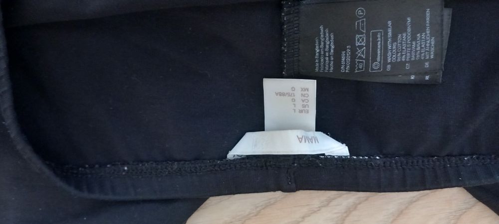 Legginsy czarne ciążowe H&M Mama r. L