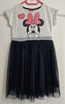 Sukienka Minnie 116 rozmiar krótki rękaw szary granat tiul