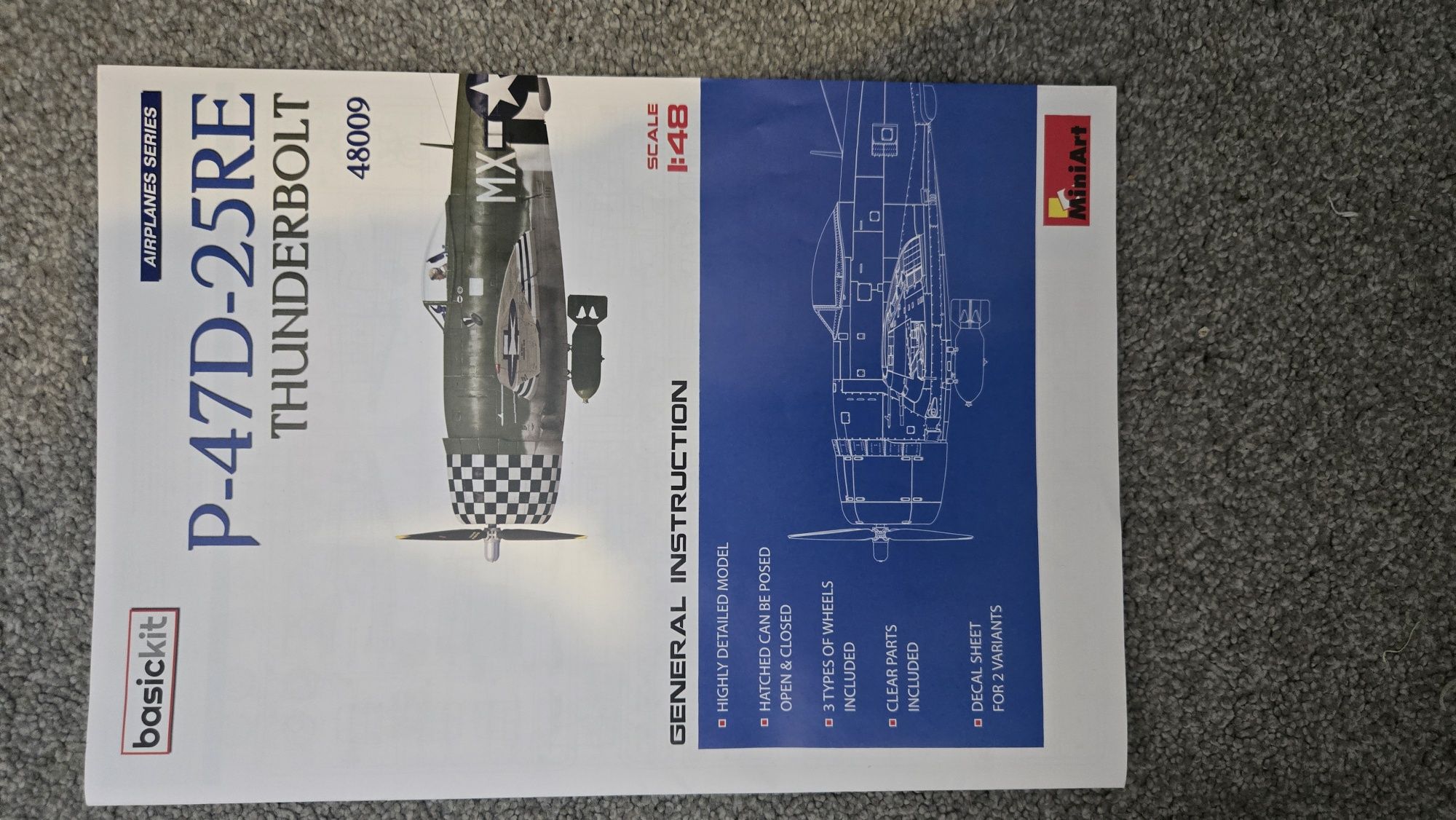 Model do składania P-47D-25RE Skala 1:48