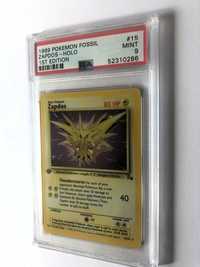 PSA 9 Pokemon Zapdos Holo 1999 Fossil 15/62 1st edition Rare Mint