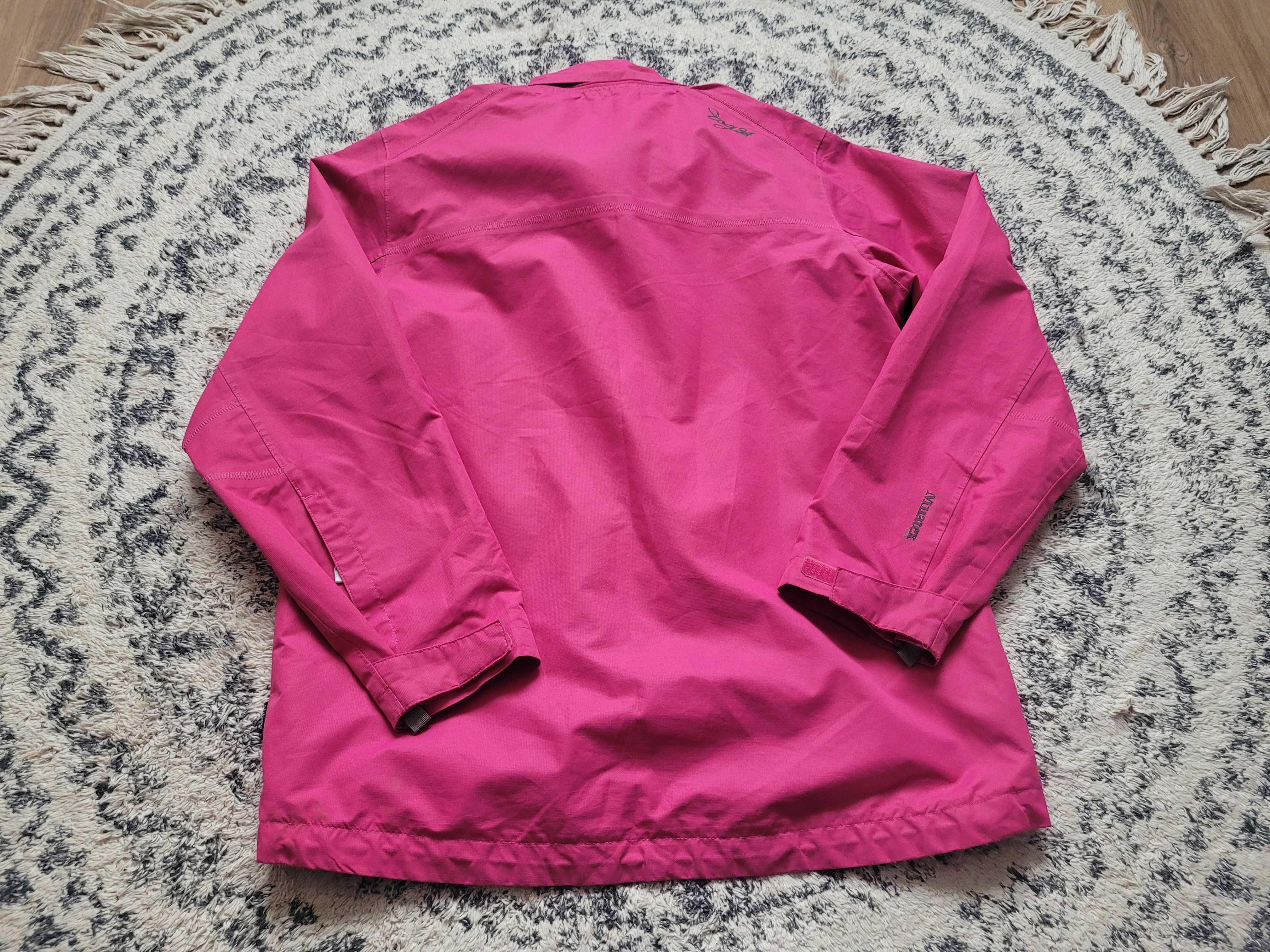 Różowa kurtka przeciwdeszczowa , ocieplana