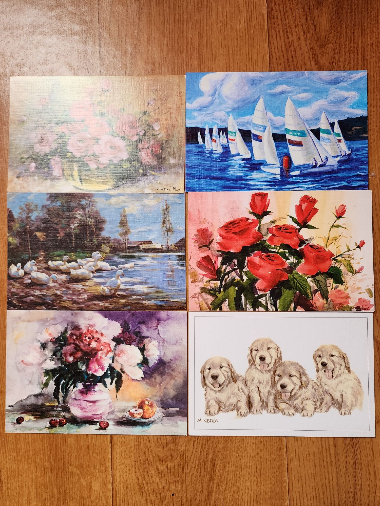 Серія листівок зображень картин майстрів, квіти та море, 40 одиниць.