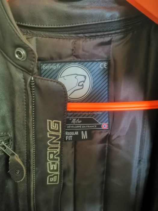 Casaco de Moto Pele verdadeira marca Bearing como novo com forro