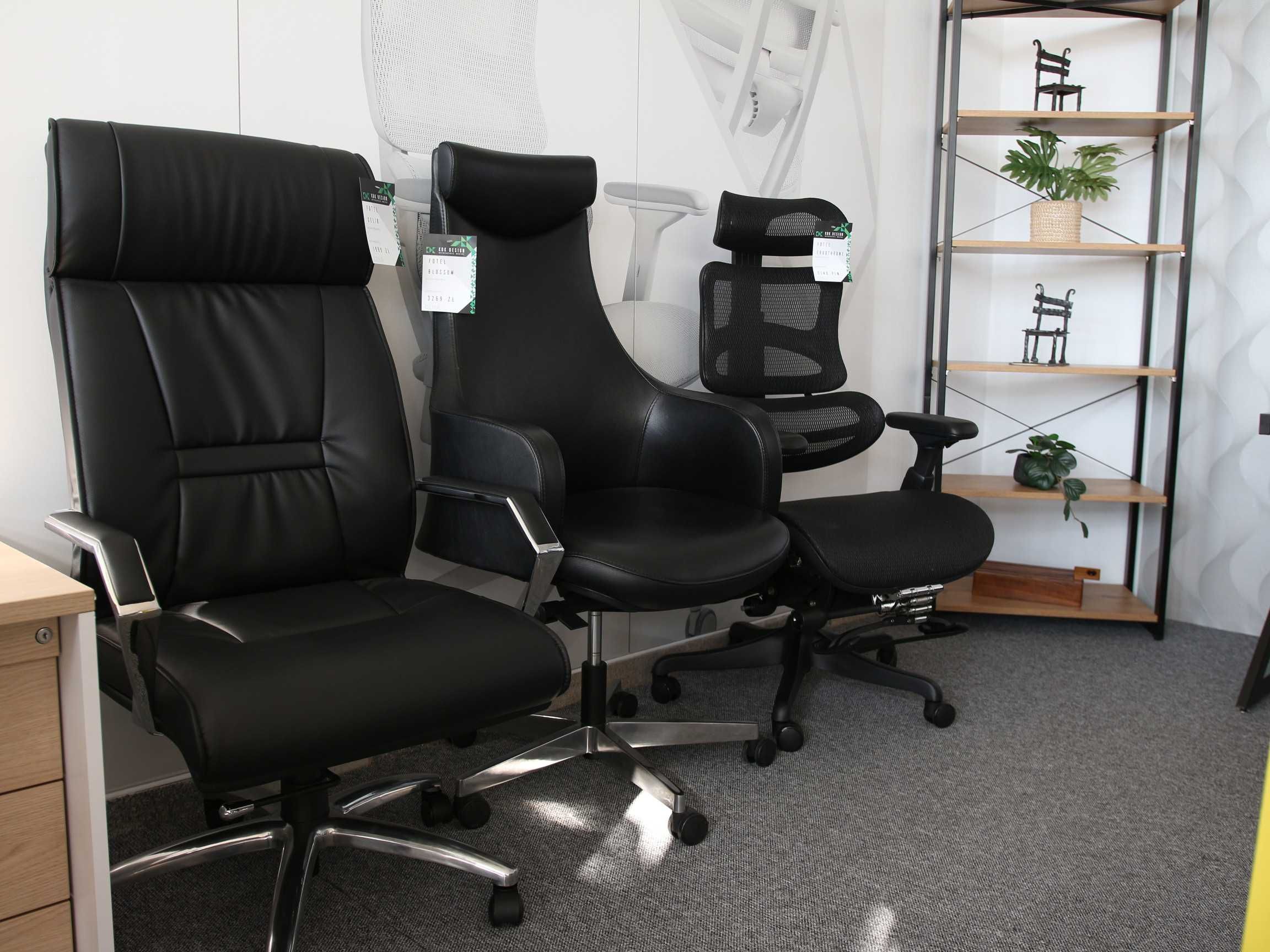 Fotele biurowe, ergonomiczne, obrotowe, krzesła do pracy, biurka, biur