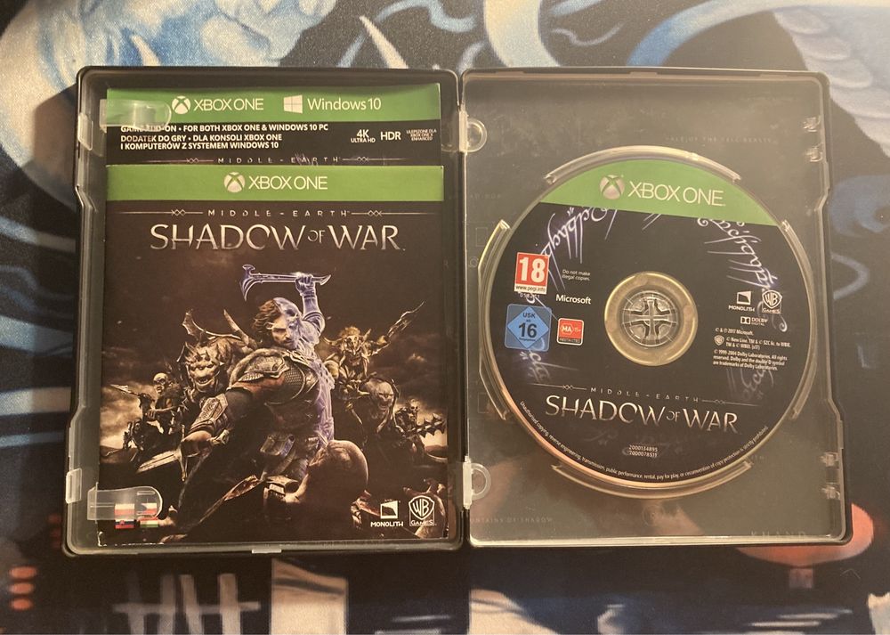 Steelbook Shadow Of War PL - Xbox One Xbox Series X