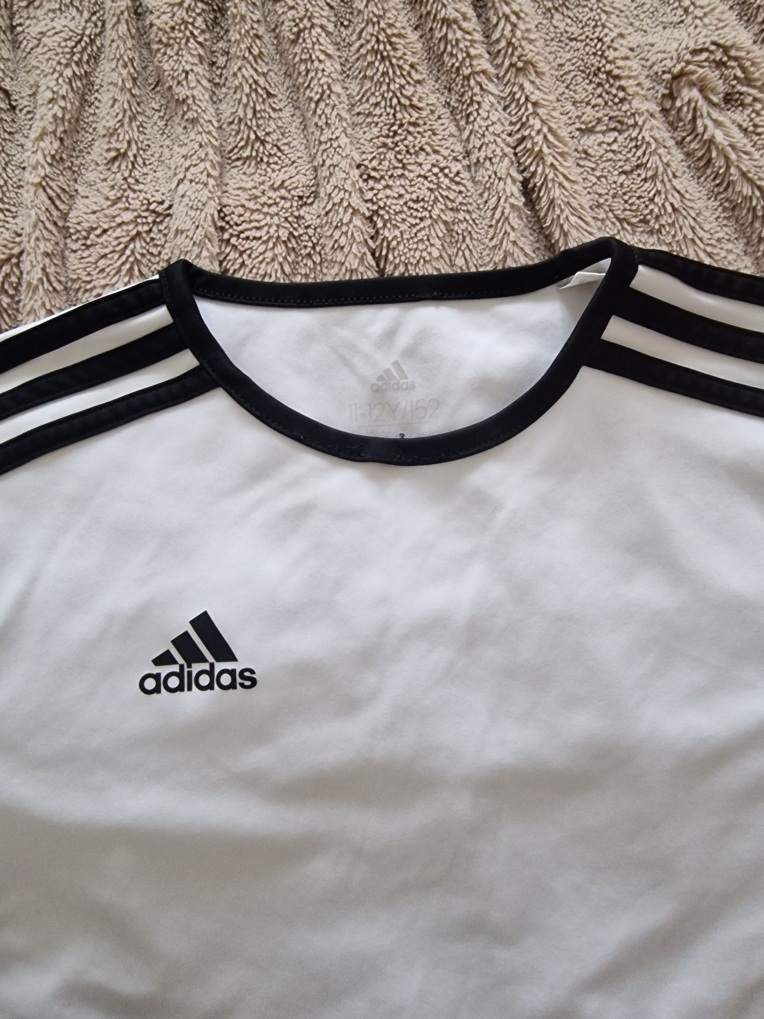 Strój na Wf Adidas r. 152, strój sportowy czarno biały