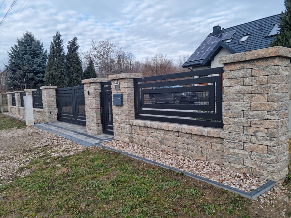 Ogrodzenie Brama Przęsła Furtka Pustak Gładki Łupane Joniec Płot