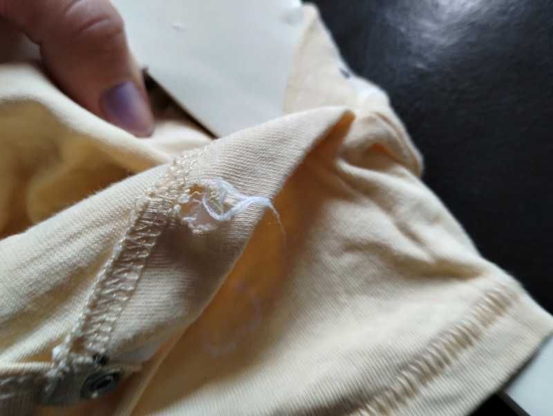 Żółty t-shirt w gruszki Reserved Eco Aware r. 74 cm