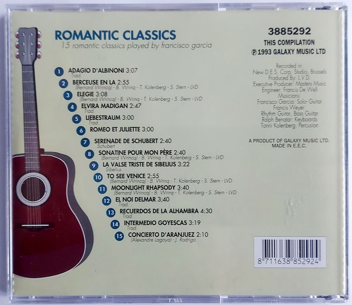 Francisco Garcia Romantic Classics On Guitar 1993r