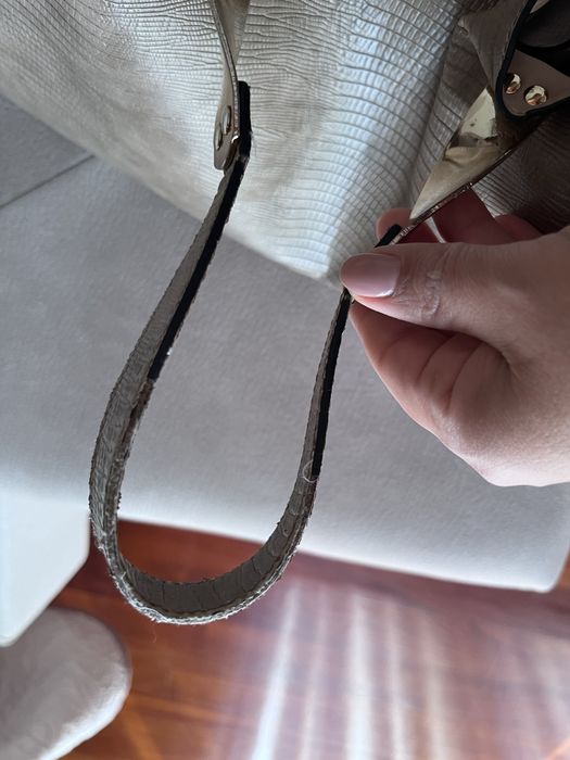 Mala Zara Bege Efeito Crocodilo