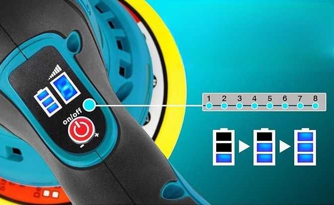 Polidora orbital com 2x baterias de litio e 8 velocidades NOVA