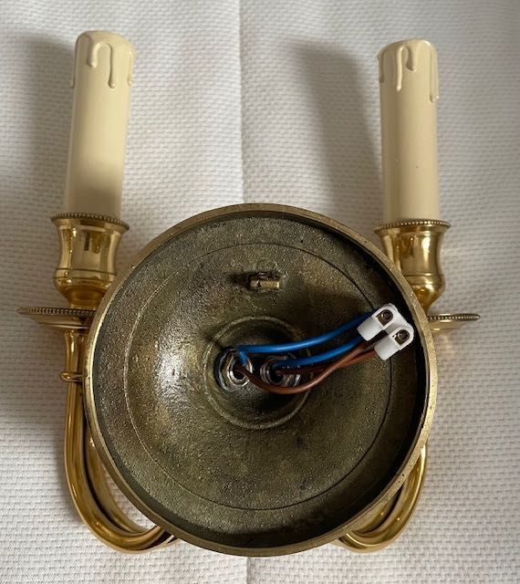 Par de Apliques de parede dourados