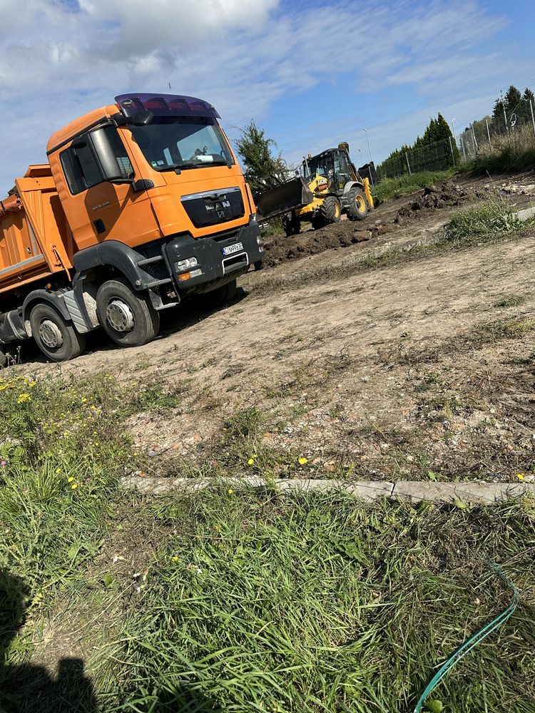 Usługi Wywrotką Koparko-ładowarką Koparka Ino HDS,Prace ziemne Piasek
