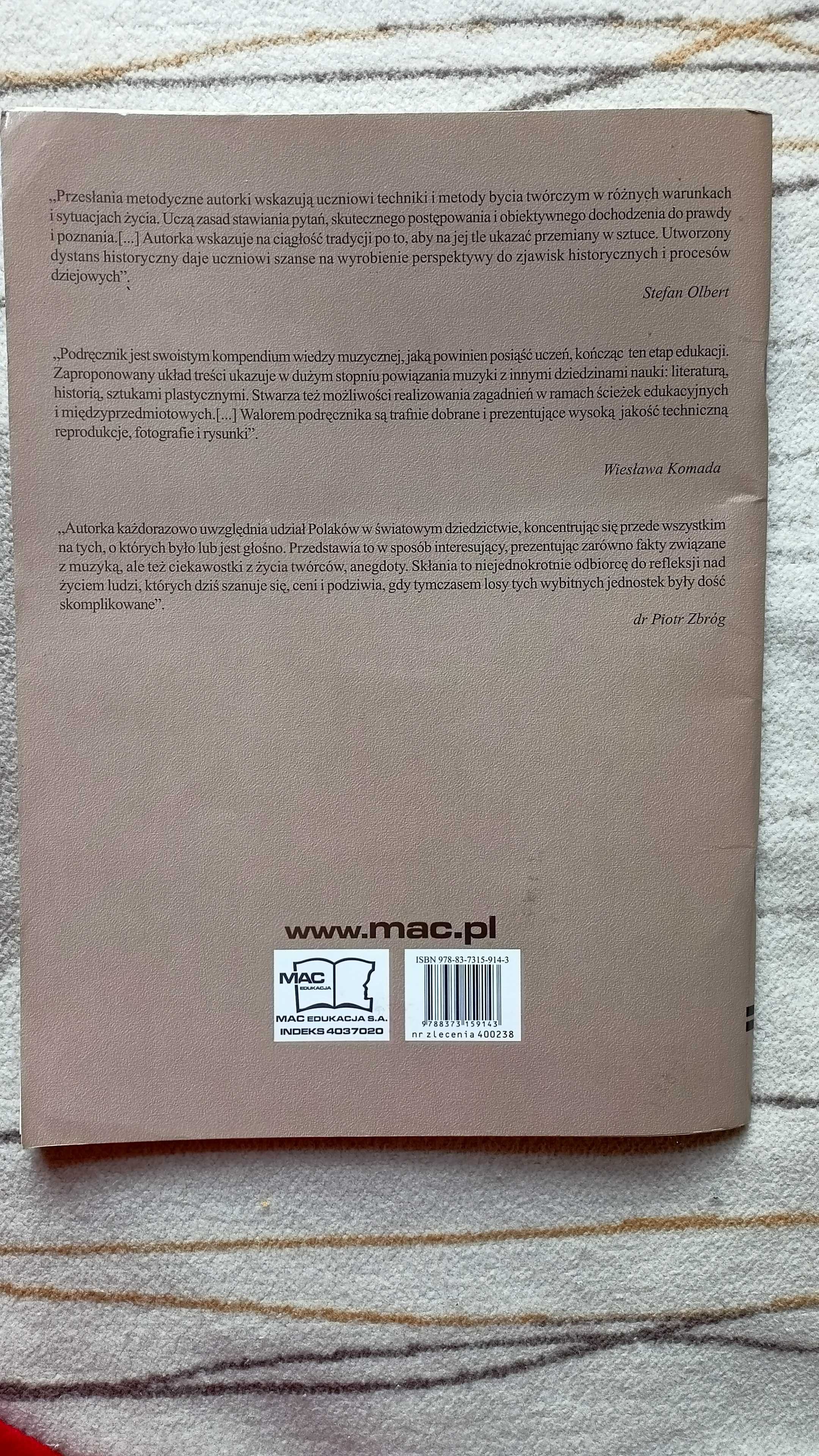 Muzyczny świat podręcznik do gimnazjum część 2 MAC - Teresa Wójcik