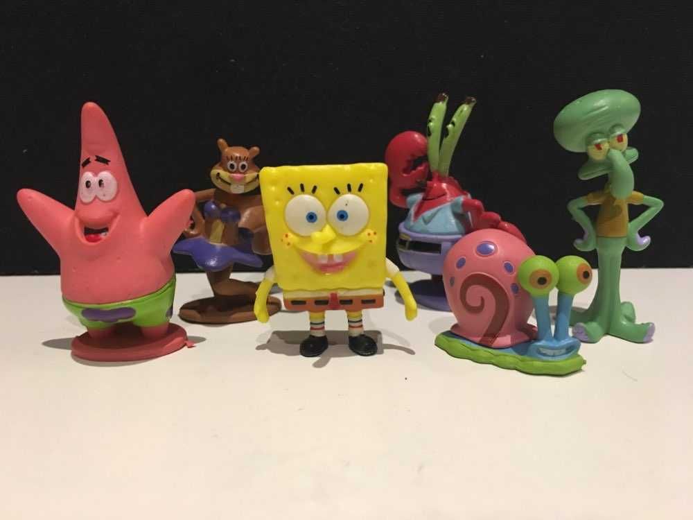 Zestaw figurki Spongebob 6 szt. Nowe Skalmar Gacuś Pan Krab Patryk