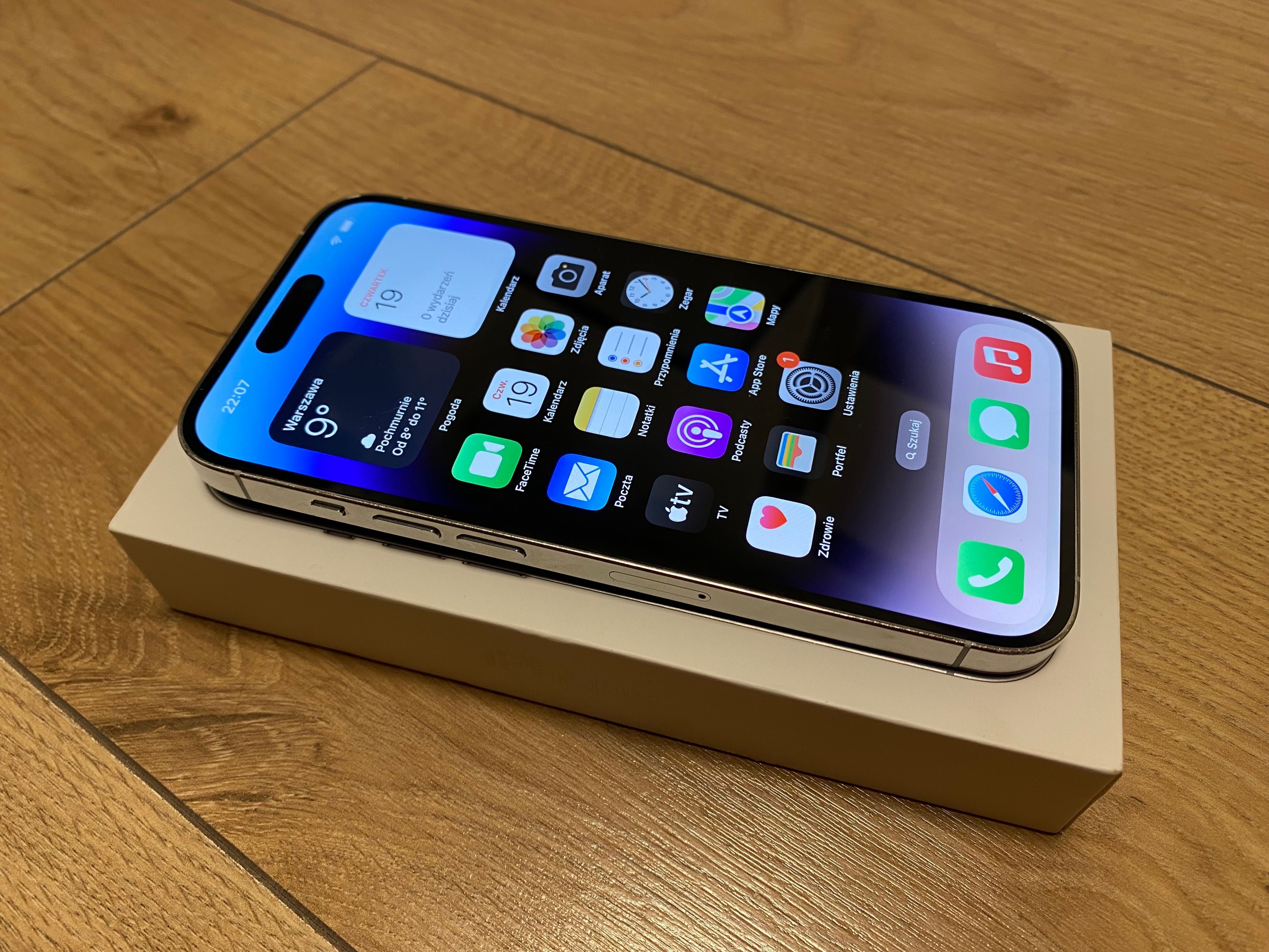 iPhone 14 Pro 128 GB SILVER w bardzo dobrym stanie! Dowód zakupu