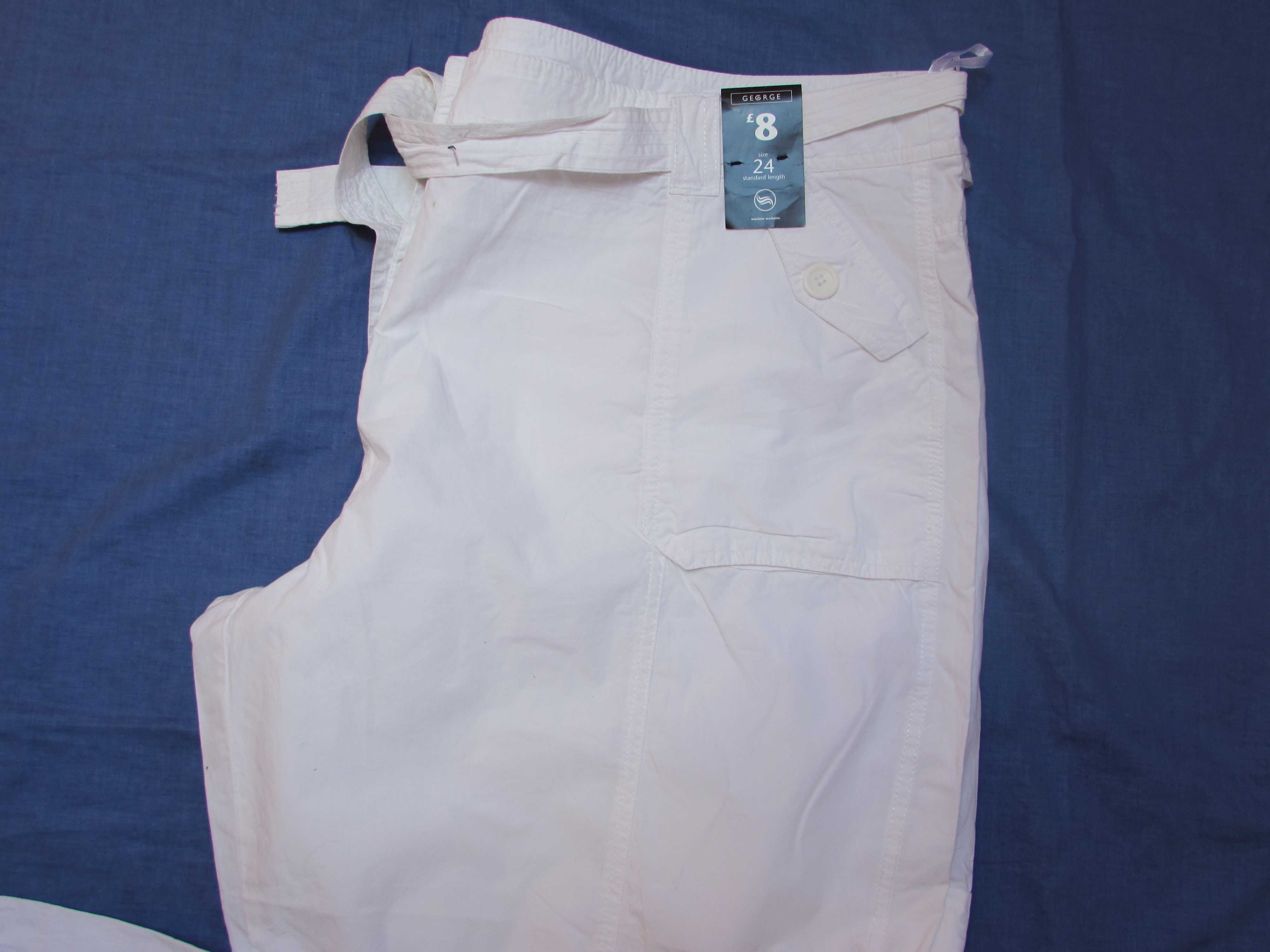 Białe spodnie r. 52 (24) nowe