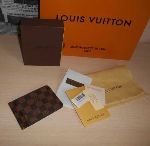 KLIP DO pieniandze PORTFEL MĘSKI Louis Vuitton, skóra, Francja 024
