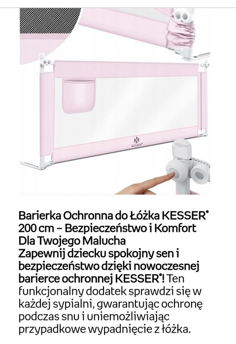 Barierka ochronna do łóżka