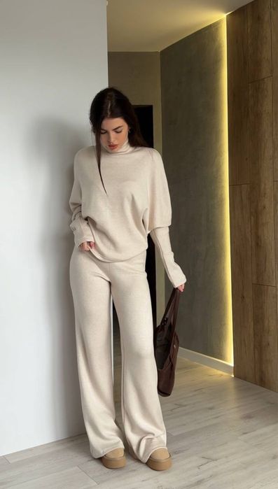 Женский теплый костюм ангора 42-48 шоколад,черный Жіночий костюм супер