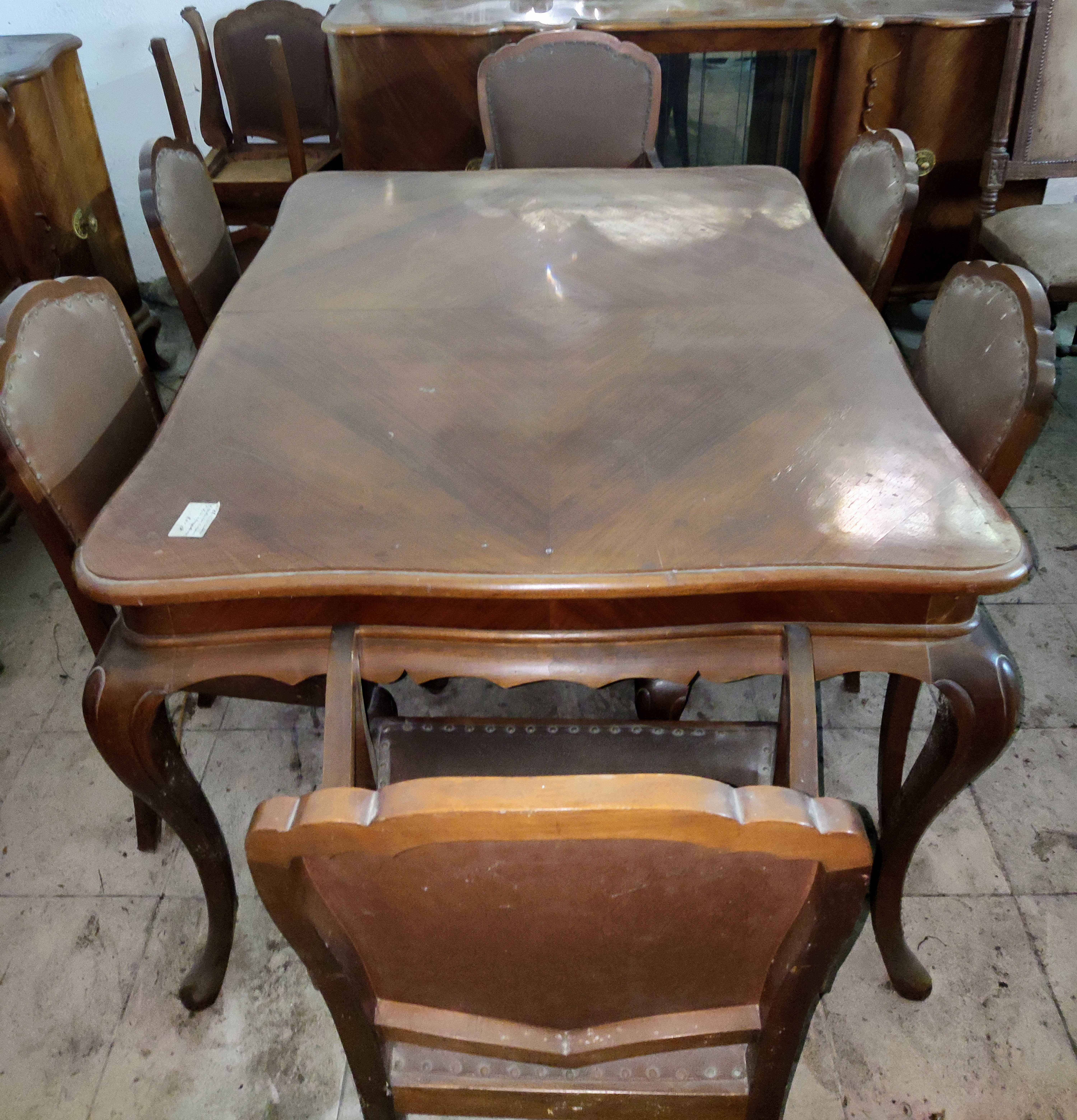 Conjunto de 15 peças de Sala Antigo Cerejeira