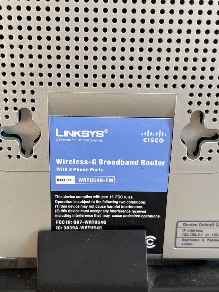 Router Wireless-G Linksys WRTU54G-TM