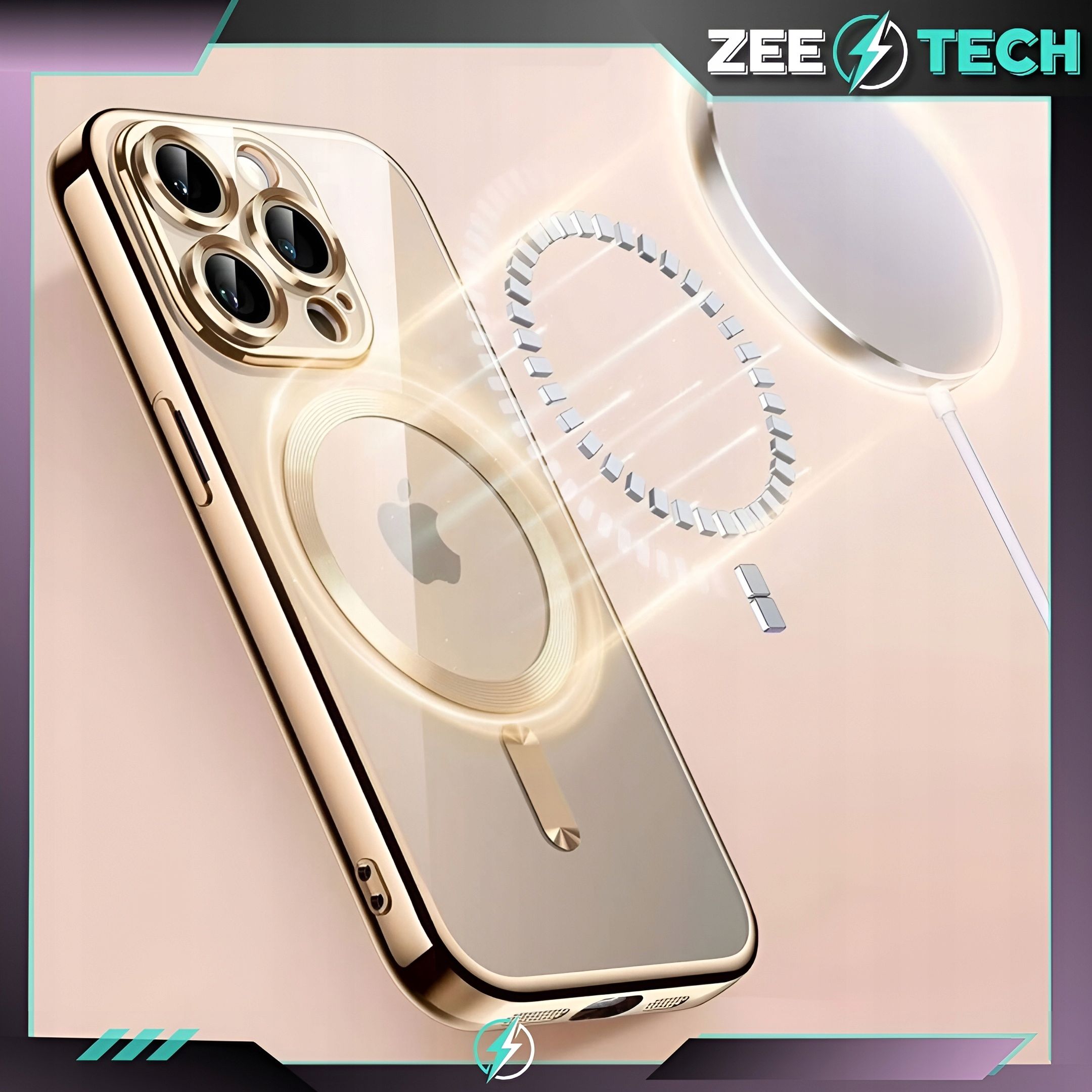 Etui Do Iphone 15 Pro Magsafe Case Pokrowiec Obudowa Osłona + Szkło