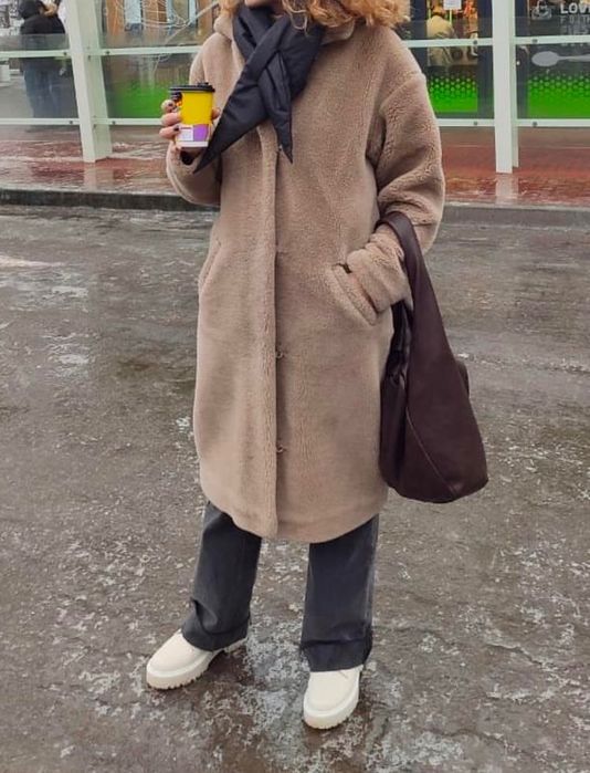 Еко-шуба зі стриженого хутра вівці