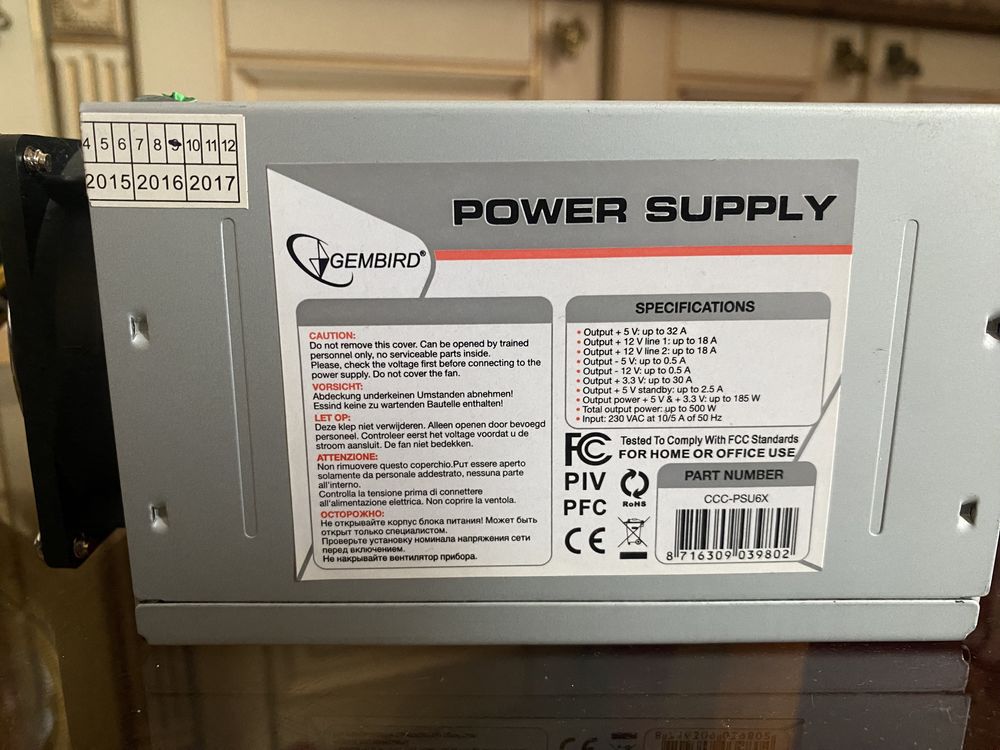 блок питания GEMBIRD Power Supply CCC-PSU6 (500 W)
