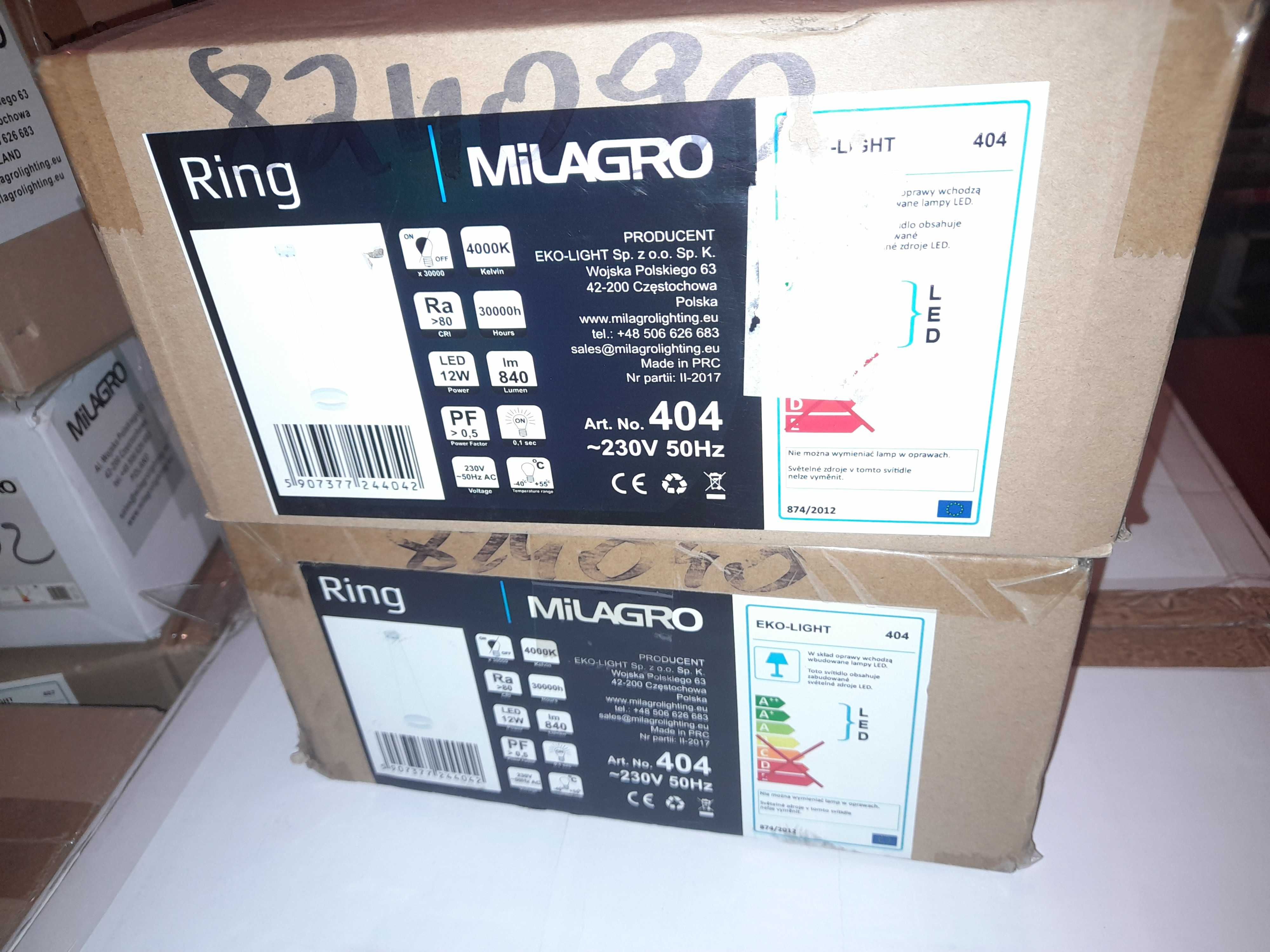 Lampa LEDOWA wisząca RING 12W LED b.neutralna